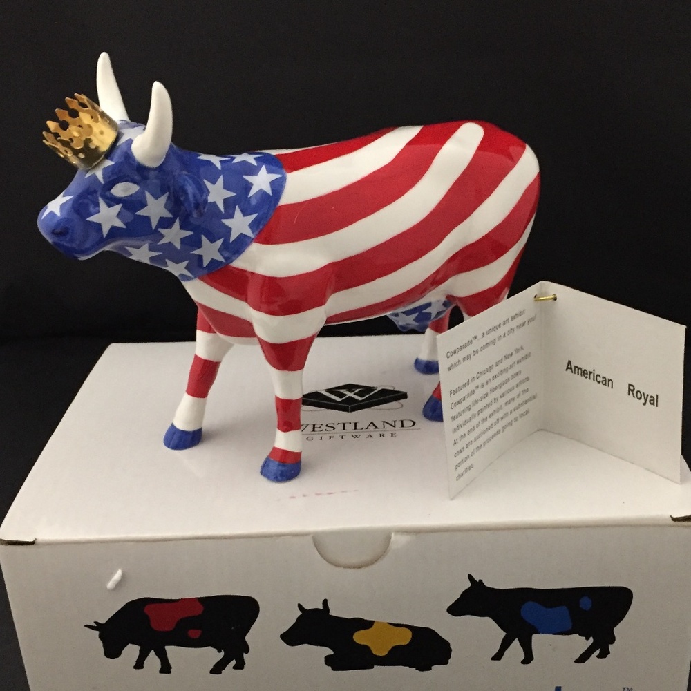 Cow Parade 2001 “American Royal” Item #9189 NIB